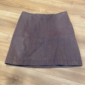 Free People purple pleather skirt